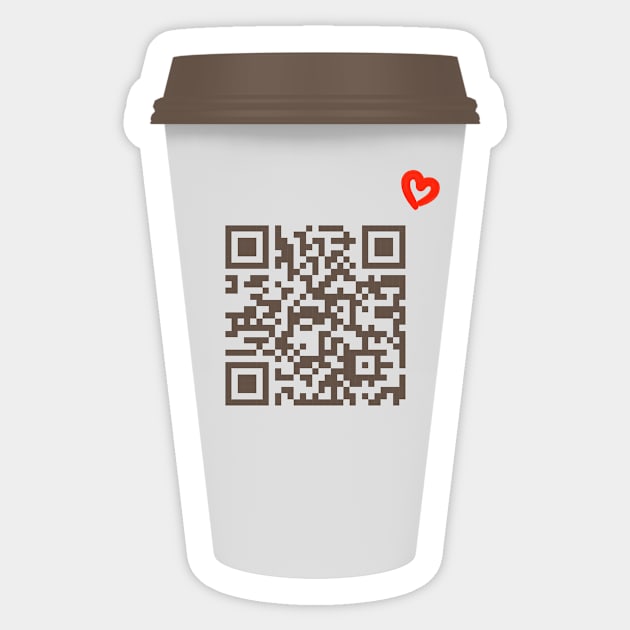 Rickroll Qr Code Sticker by MBNEWS